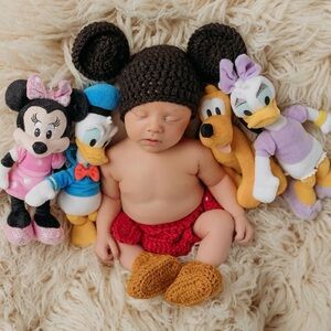 Mickey Mouse Newborn Photoshoot Outfit NB